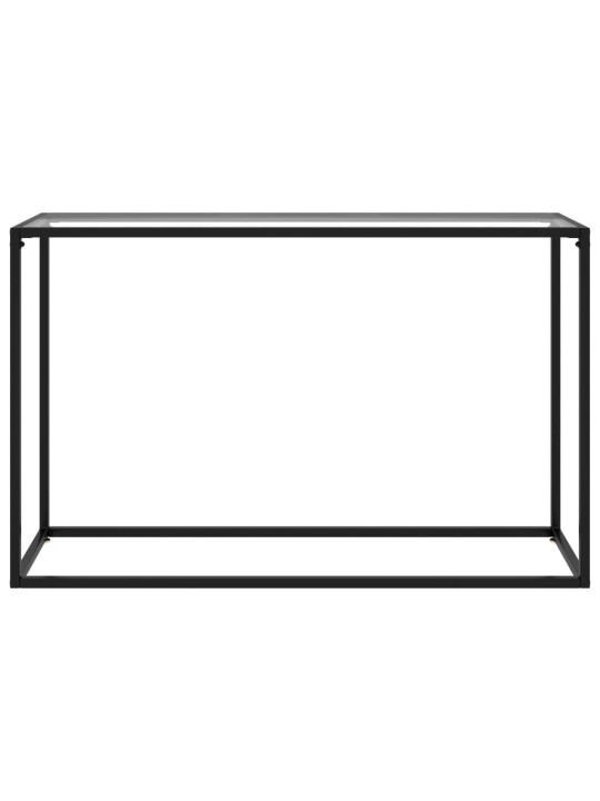 Konsoles galdiņš, 120x35x75 cm, rūdīts stikls, caurspīdīgs