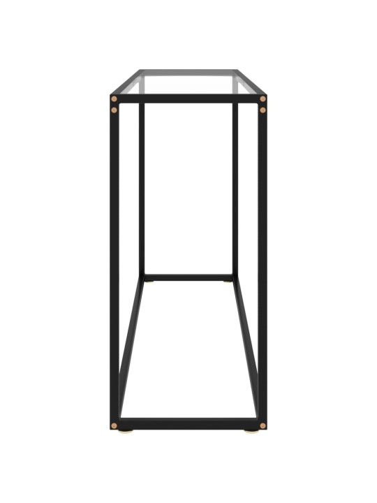 Konsoles galdiņš, 120x35x75 cm, rūdīts stikls, caurspīdīgs