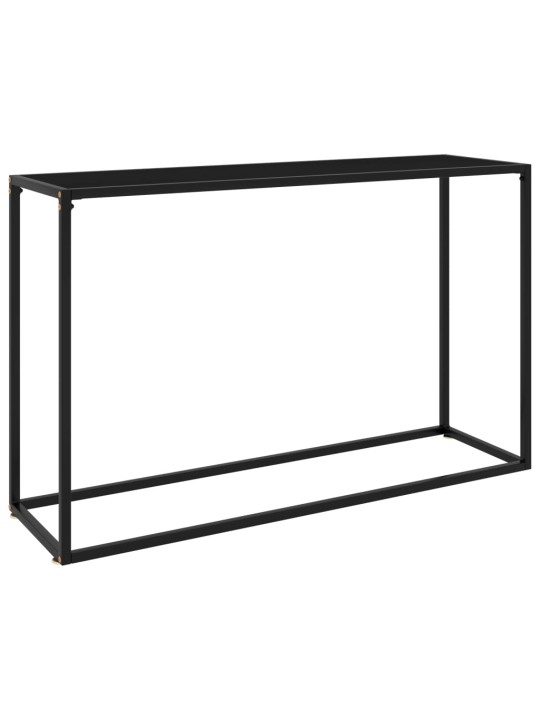 Konsoles galdiņš, melns, 120x35x75 cm, rūdīts stikls