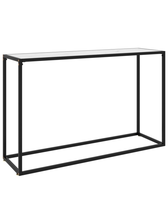 Konsoles galdiņš, balts, 120x35x75 cm, rūdīts stikls