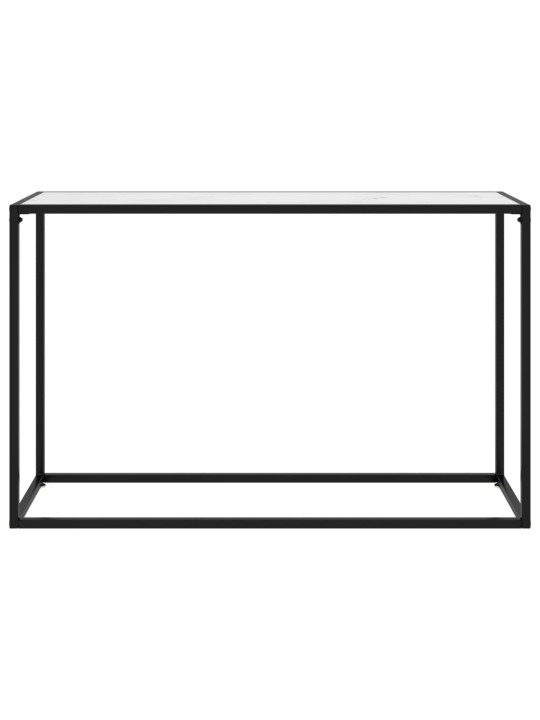Konsoles galdiņš, balts, 120x35x75 cm, rūdīts stikls