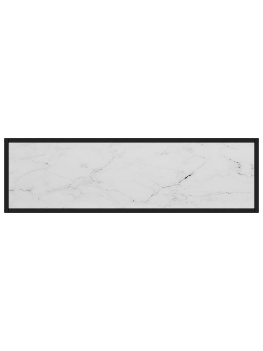 Konsoles galdiņš, balts, 120x35x75 cm, rūdīts stikls