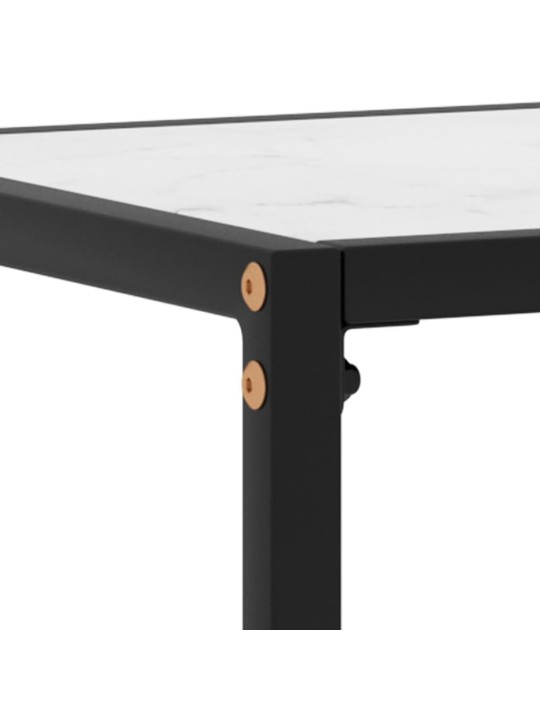 Konsoles galdiņš, balts, 120x35x75 cm, rūdīts stikls