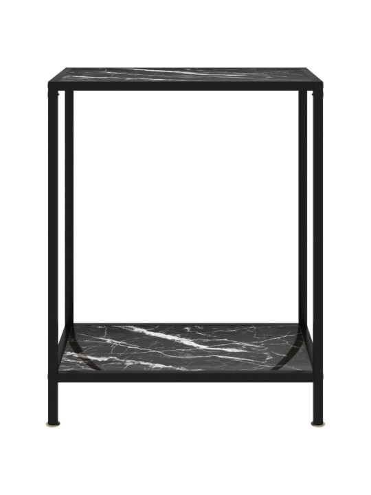 Konsoles galdiņš, melns, 60x35x75 cm, rūdīts stikls