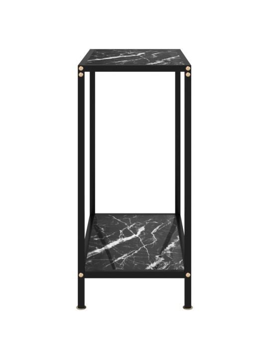 Konsoles galdiņš, melns, 60x35x75 cm, rūdīts stikls