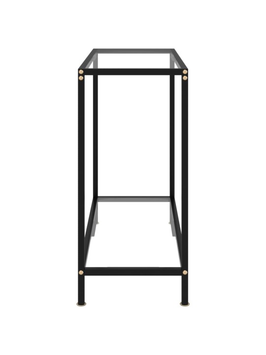Konsoles galdiņš, 80x35x75 cm, rūdīts stikls, caurspīdīgs