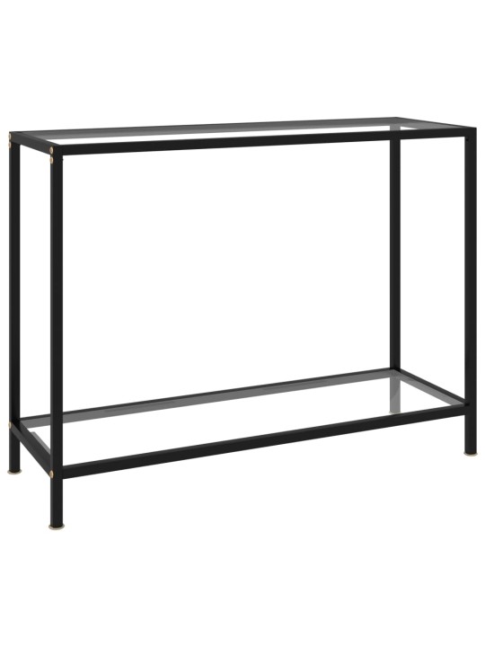 Konsoles galdiņš, 100x35x75 cm, rūdīts stikls, caurspīdīgs