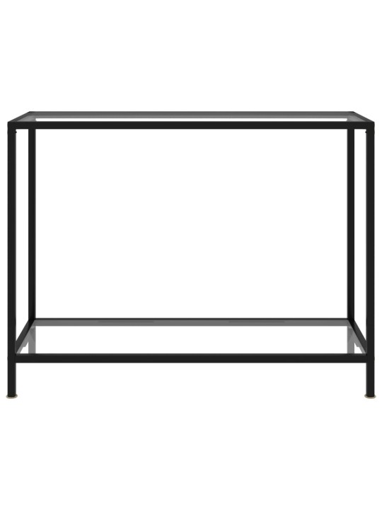 Konsoles galdiņš, 100x35x75 cm, rūdīts stikls, caurspīdīgs