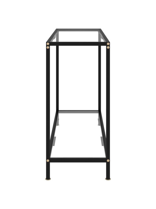 Konsoles galdiņš, 100x35x75 cm, rūdīts stikls, caurspīdīgs
