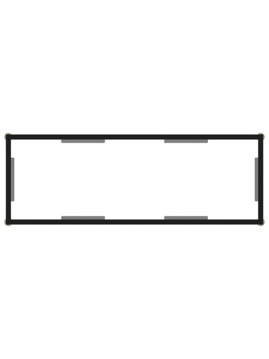 Konsoles galdiņš, 100x35x75 cm, rūdīts stikls, caurspīdīgs