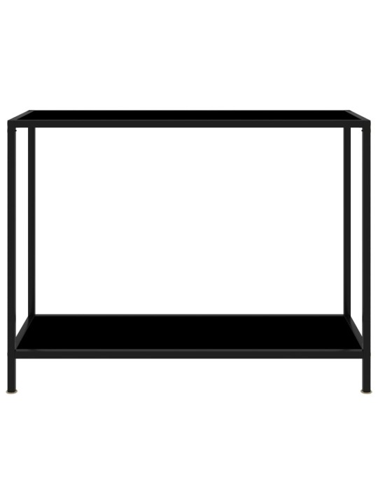 Konsoles galdiņš, melns, 100x35x75 cm, rūdīts stikls