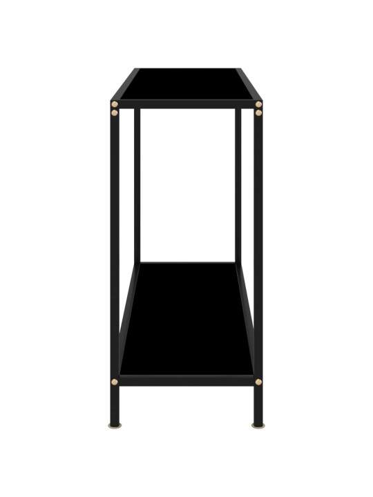 Konsoles galdiņš, melns, 100x35x75 cm, rūdīts stikls