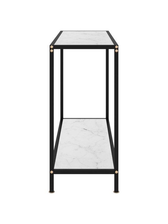 Konsoles galdiņš, balts, 100x35x75 cm, rūdīts stikls