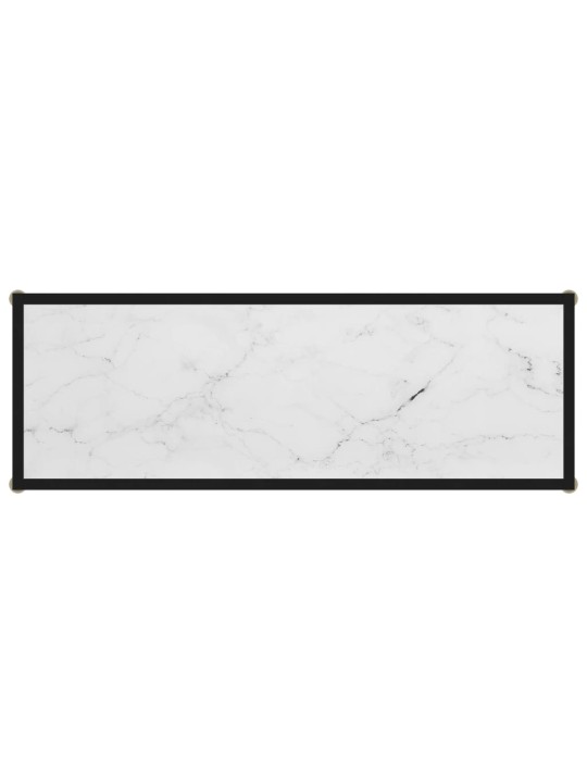 Konsoles galdiņš, balts, 100x35x75 cm, rūdīts stikls