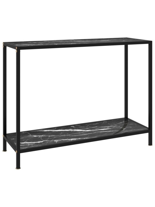 Konsoles galdiņš, melns, 100x35x75 cm, rūdīts stikls