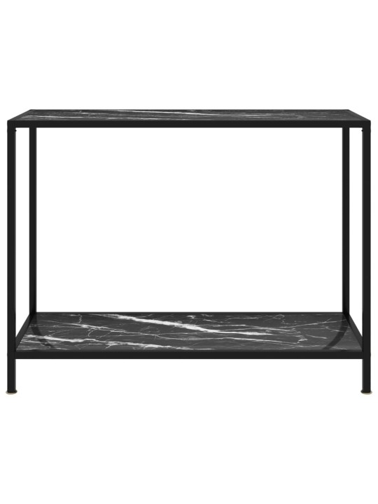 Konsoles galdiņš, melns, 100x35x75 cm, rūdīts stikls