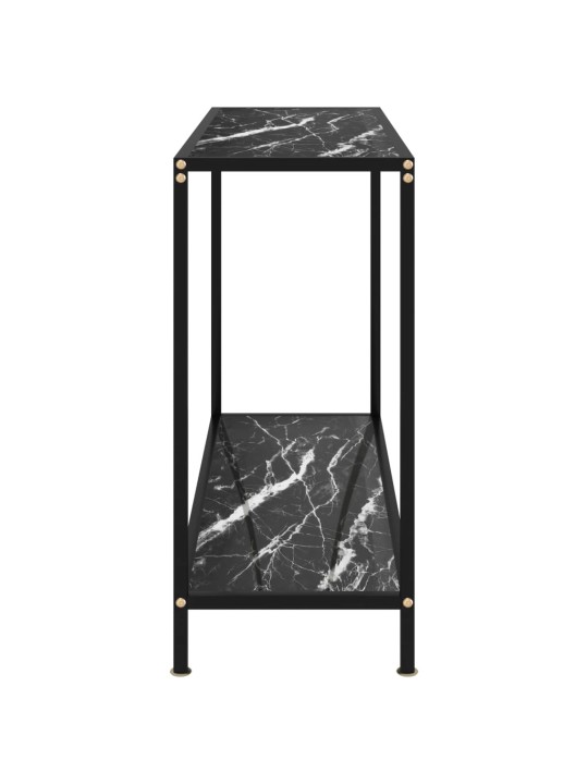 Konsoles galdiņš, melns, 100x35x75 cm, rūdīts stikls