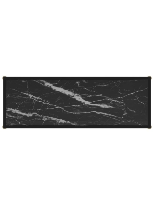 Konsoles galdiņš, melns, 100x35x75 cm, rūdīts stikls
