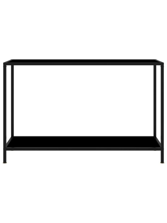 Konsoles galdiņš, melns, 120x35x75 cm, rūdīts stikls