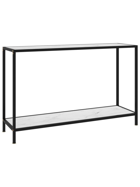 Konsoles galdiņš, balts, 120x35x75 cm, rūdīts stikls
