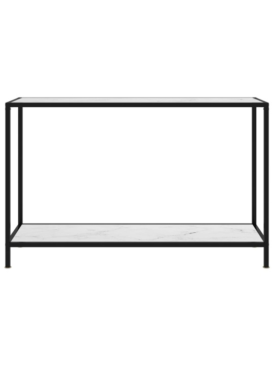 Konsoles galdiņš, balts, 120x35x75 cm, rūdīts stikls