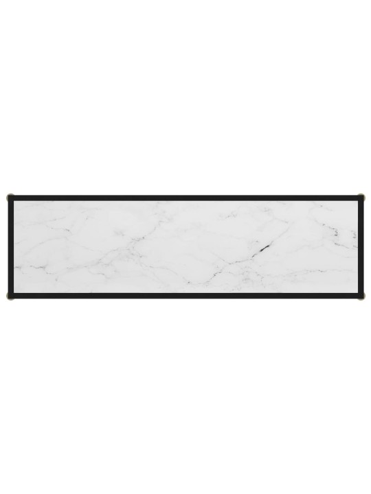 Konsoles galdiņš, balts, 120x35x75 cm, rūdīts stikls