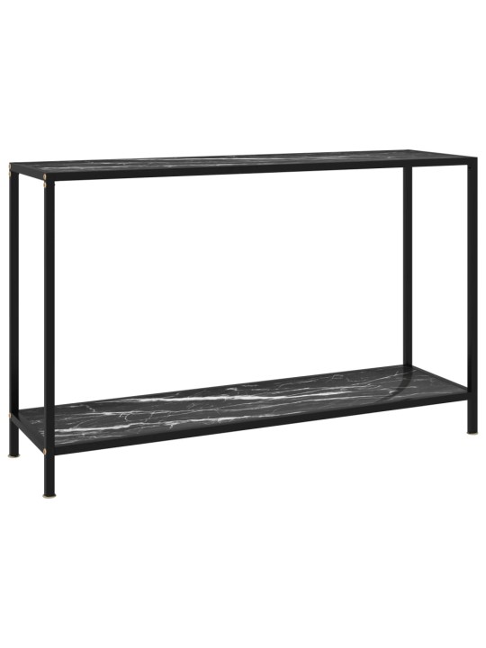 Konsoles galdiņš, melns, 120x35x75 cm, rūdīts stikls