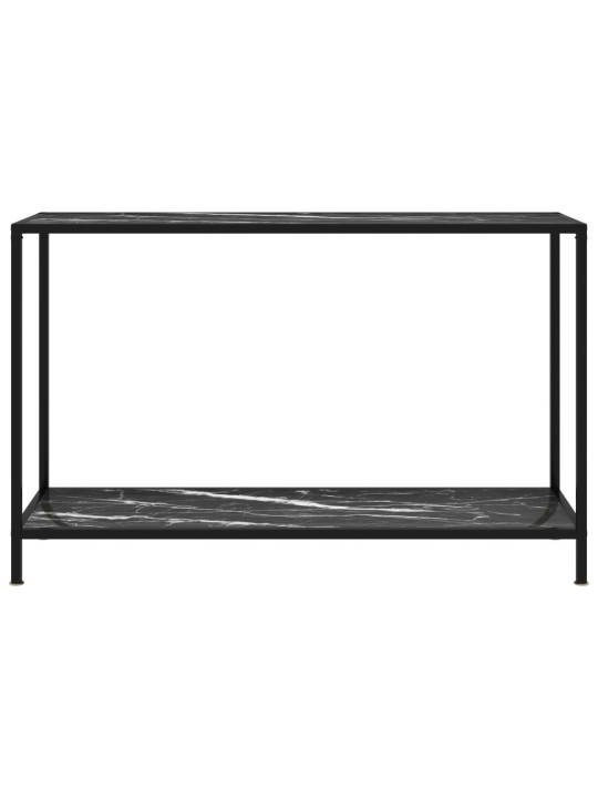Konsoles galdiņš, melns, 120x35x75 cm, rūdīts stikls