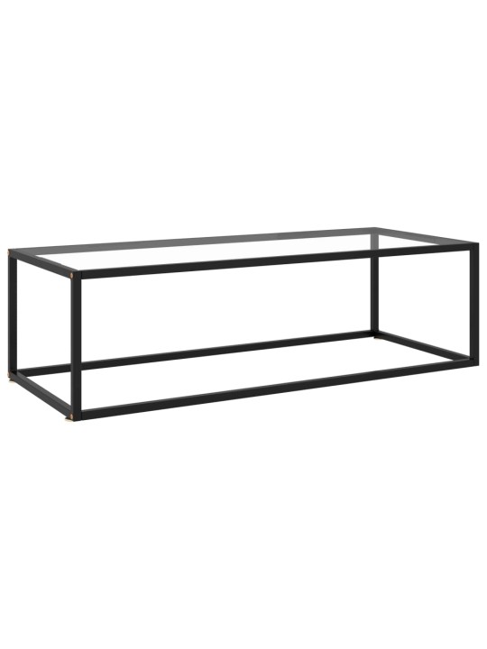 Kafijas galdiņš, melns, 120x50x35 cm, rūdīts stikls