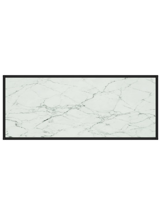 Kafijas galdiņš, 120x50x35cm, melnbalta marmora raksta stikls
