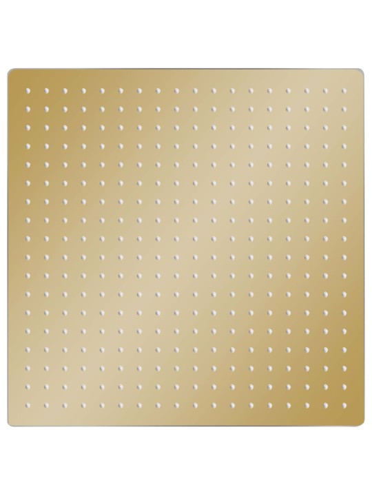 Lietus dušas galva, 50x50 cm, kvadrāta, tērauds, zelta krāsā