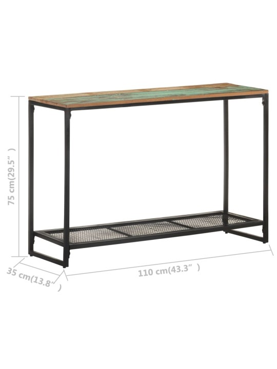 Konsoles galdiņš, 110x35x75 cm, pārstrādāts masīvkoks