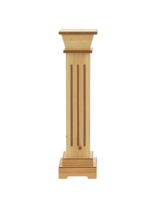 Augu statīvs, pīlāra dizains, koka krāsa, 17x17x66 cm, mdf