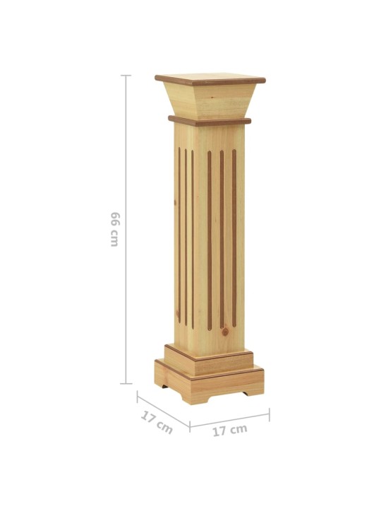 Augu statīvs, pīlāra dizains, koka krāsa, 17x17x66 cm, mdf