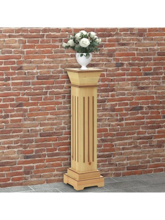 Augu statīvs, pīlāra dizains, koka krāsa, 17x17x66 cm, mdf