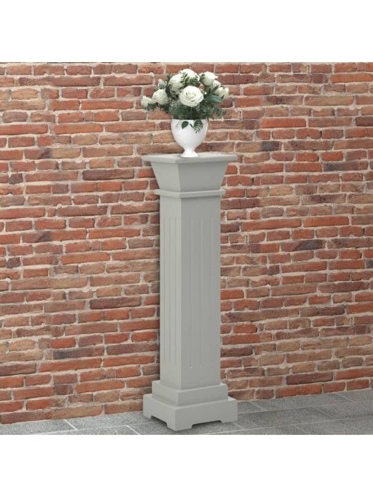 Augu statīvs, pīlāra dizains, pelēks, 17x17x66 cm, mdf