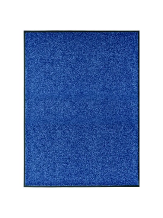 Durvju paklājs, mazgājams, zils, 90x120 cm