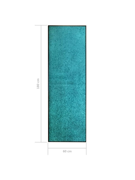 Durvju paklājs, mazgājams, ciānkrāsā, 60x180 cm