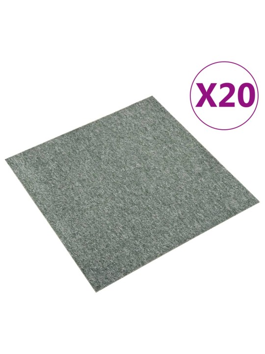 Paklājflīzes, 20 gab., 5 m², 50x50 cm, zaļas