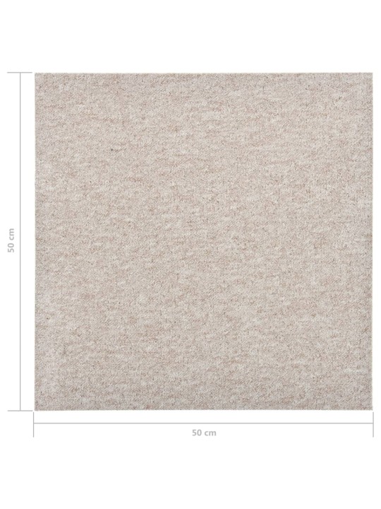 Paklājflīzes, 20 gab., 5 m², 50x50 cm, gaiši bēšas