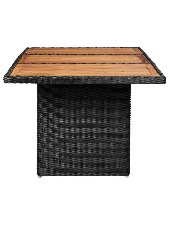 Dārza galds, 200x100x74 cm, melna pe rotangpalma