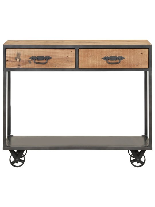 Konsoles galdiņš, 90x35x74 cm, pārstrādāts masīvkoks