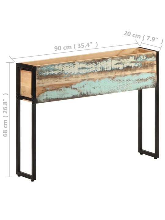 Puķu kaste, 90x20x68 cm, pārstrādāts masīvkoks