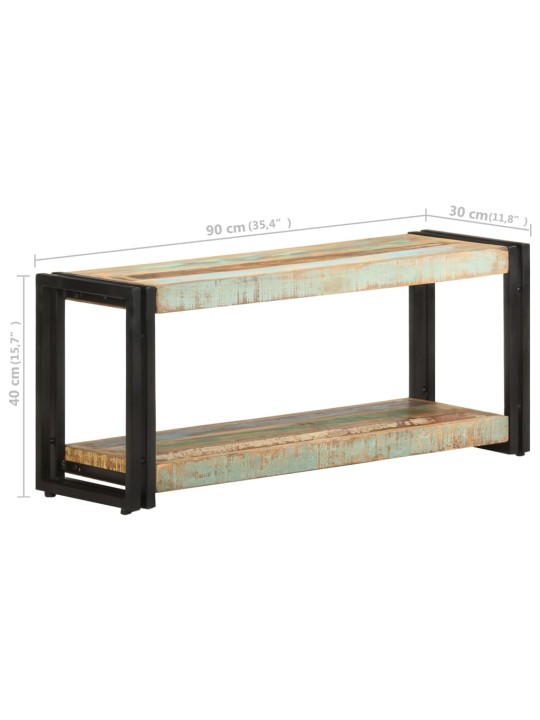 Tv galdiņš, 90x30x40 cm, pārstrādāts masīvkoks