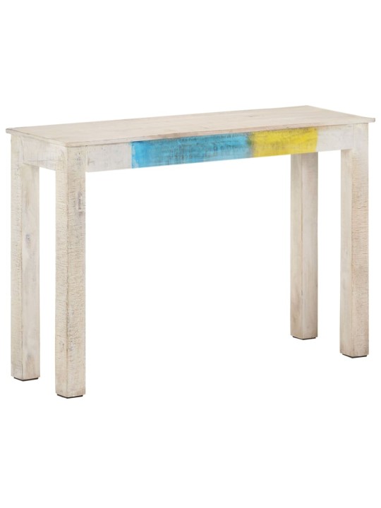 Konsoles galdiņš, balts, 115x35x77 cm, neapstrādāts mango koks