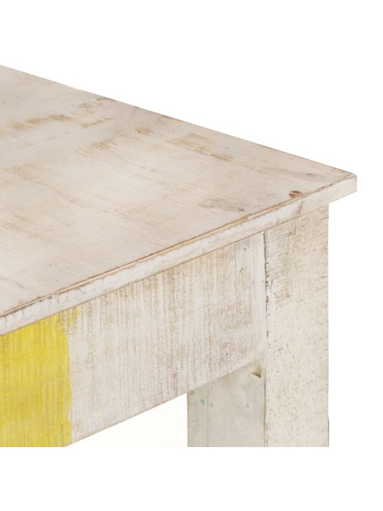 Konsoles galdiņš, balts, 115x35x77 cm, neapstrādāts mango koks