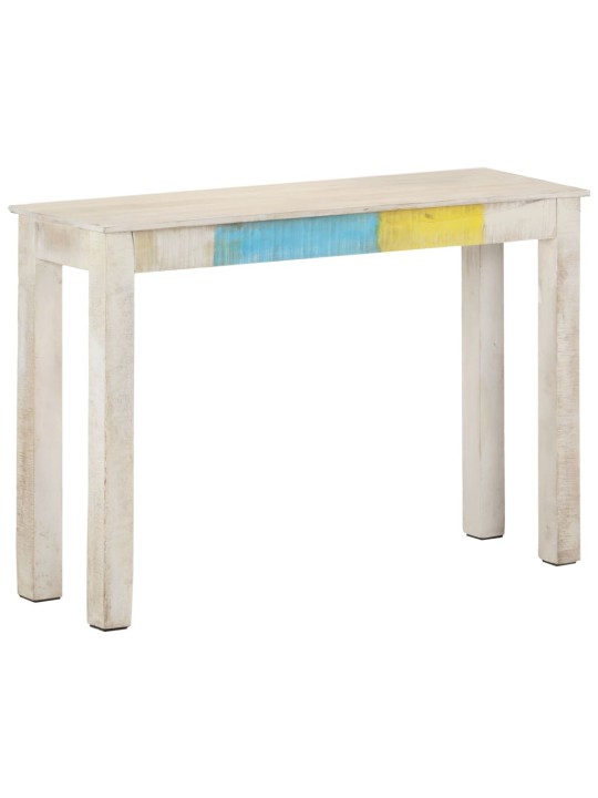 Konsoles galdiņš, balts, 115x35x77 cm, neapstrādāts mango koks