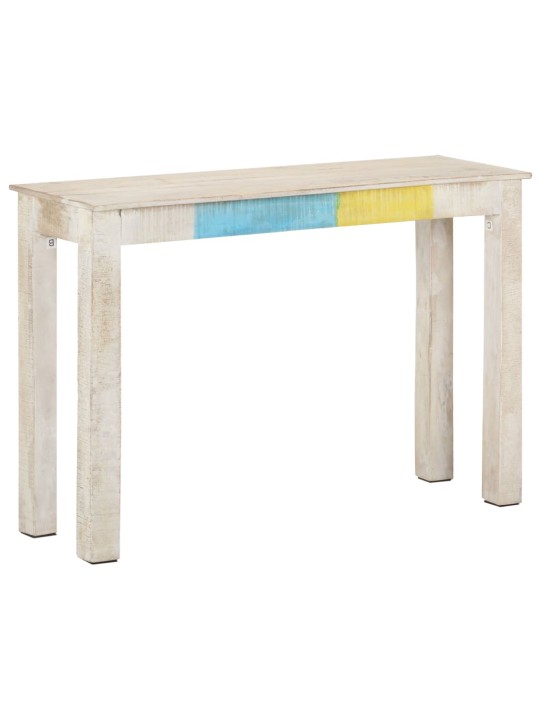 Konsoles galdiņš, balts, 115x35x77 cm, neapstrādāts mango koks