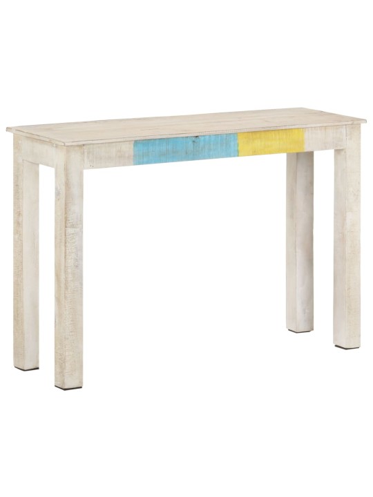 Konsoles galdiņš, balts, 115x35x77 cm, neapstrādāts mango koks