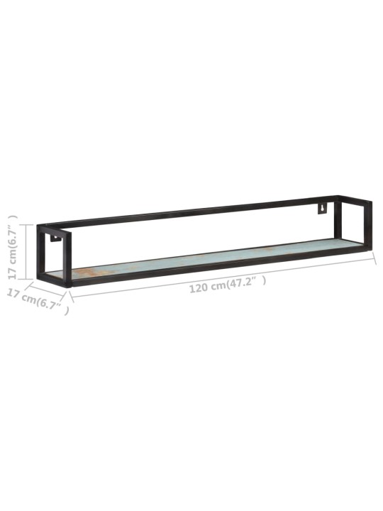 Sienas plaukti, 2 gab., 120 cm, pārstrādāts masīvkoks
